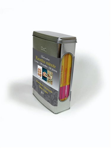 Boîte cadeau recettes minute : 3 livres, 150 recettes, 150 photos