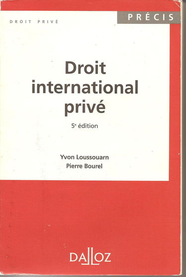 Droit International Prive. 5eme Edition 1996