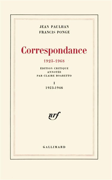 Correspondance : 1923-1968. Vol. 1. 1923-1946