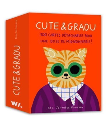 Cute & Graou : 100 cartes détachables pour une dose de mignonnerie !