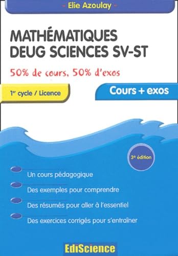 Mathématiques Deug Sciences SV-ST : Cours et exercices corrigés