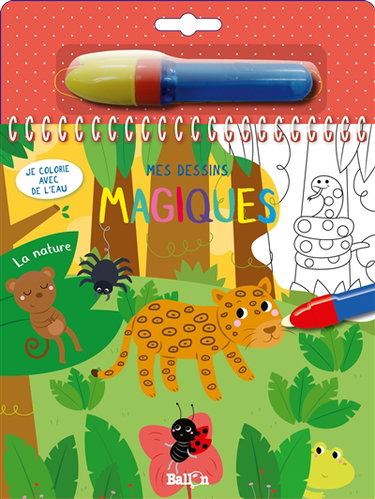Couverture de Mes dessins magiques : la nature : je colorie avec de l'eau par Isabelle Nicolle
