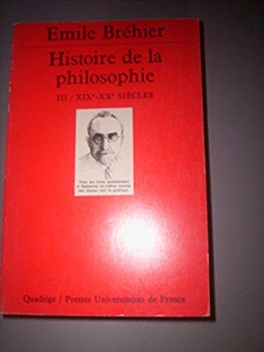 Couverture de Histoire de la philosophie t.3/xixe-xxe siecles