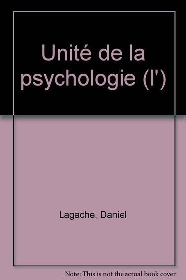 L'Unité de la psychologie