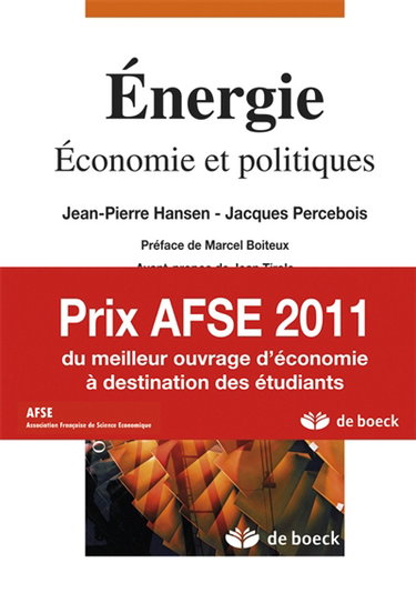 Energie : économie et politiques