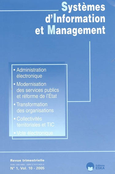 Systèmes d'information et management, n° 1 (2005)