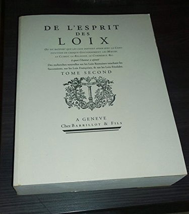 De l'esprit des loix