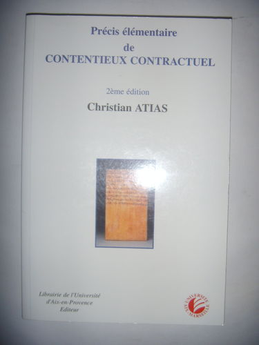 Précis élémentaire de contentieux contractuel