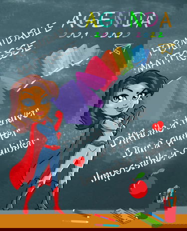 Formidable Maîtresse Agenda 2021 2022: Planificateur Semainier AOUT 2021 – JUILLET 2022 , Cadeau remerciement maitresse , institutrice maternelle , Atsem