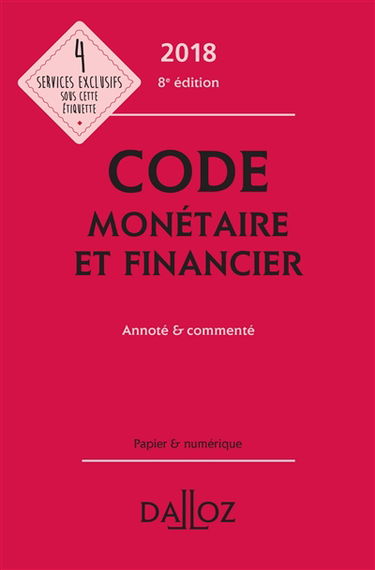 Code monétaire et financier 2018