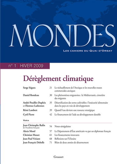 Mondes, n° 1