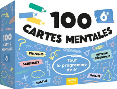 Couverture de 100 cartes mentales : tout le programme de 6e