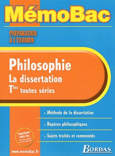 Philosophie terminale la dissertation, L, ES et S