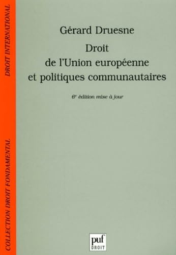 Droit de l'Union européenne et politiques communautaires
