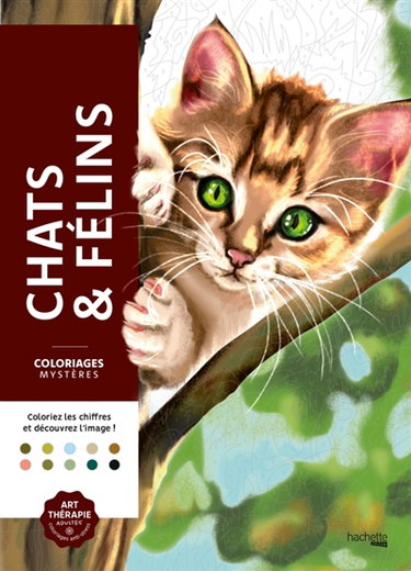 Couverture de Coloriages mystères : Chats et félins par Capucine Sivignon