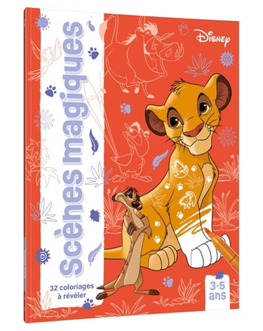 Couverture de DISNEY : Scènes magiques (3+) : 32 coloriages à révéler