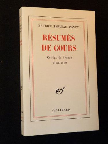 Résumés de cours au Collège de France : 1952-1960