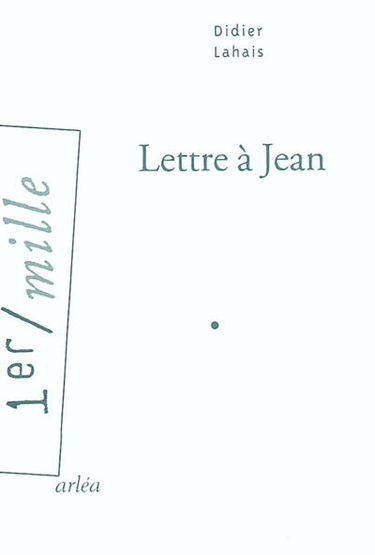 Lettre à Jean