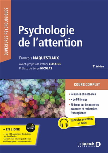 Couverture de Psychologie de l'attention