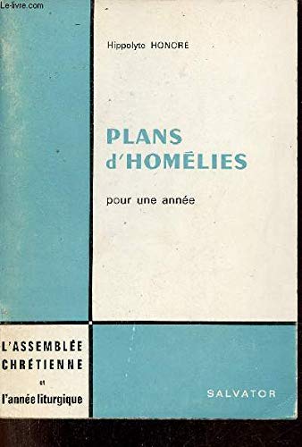 Couverture de Plans d'homélies pour une année