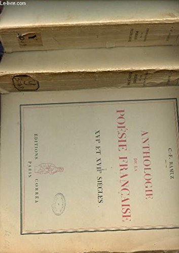 Couverture de Anthologie de la Poésie Française : XVIe et XVIIe siècles par Charles-Ferdinand Ramuz