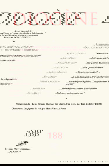 Diogène, numéro 188, 1999