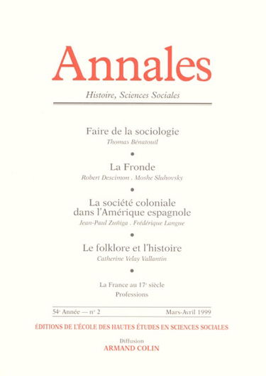 Annales, n° 2 (1999)