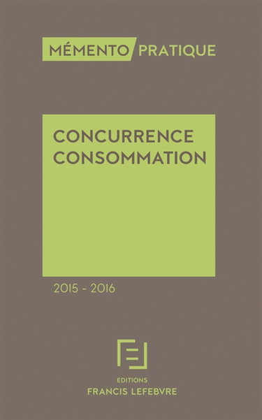 Couverture de Concurrence consommation 2015-2016