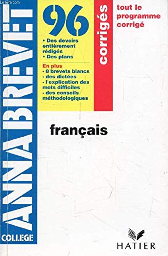 Francais. Corriges, Edition 1996