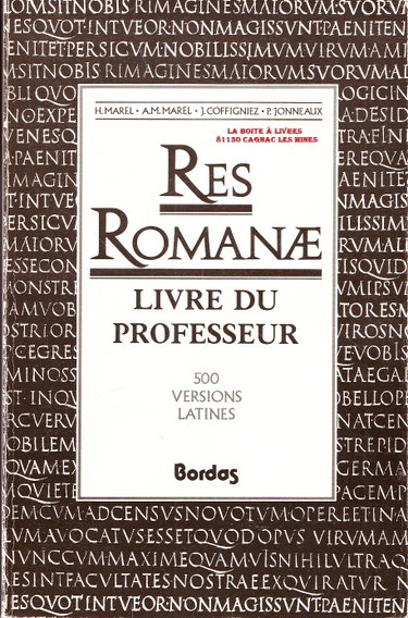 Couverture de Res romanae : livre du professeur