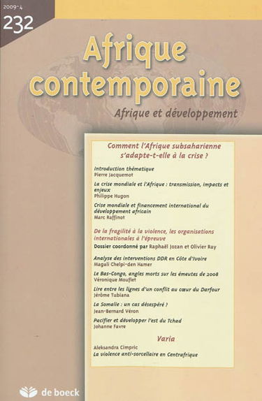 Afrique contemporaine, n° 232