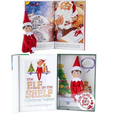 Couverture de The Elf on the Shelf: A Christmas Tradition (blue-eyed boy scout elf)