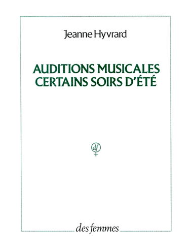 Auditions musicales certains soirs d'été