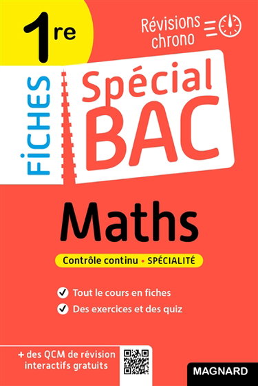 Couverture de Maths 1re : révisions chrono : contrôle continu, spécialité