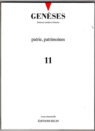 Genèses, n° 11 : Patrie, patrimoines