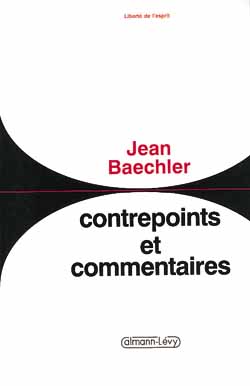 Couverture de Contrepoints et commentaires par Jean Baechler
