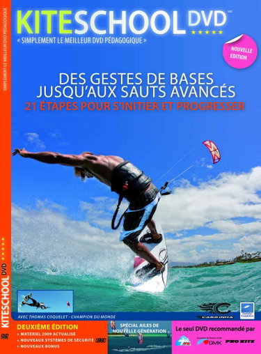 Couverture de KITESCHOOL DVD, Initiation et perfectionnement du Kitesurf