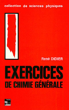 Couverture de Exercices de chimie générale