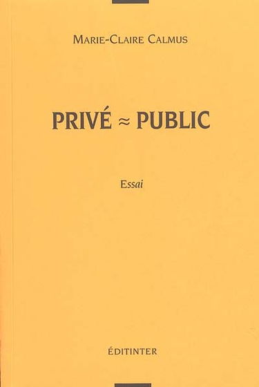 Privé-public : essai