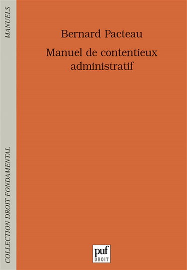 Manuel de contentieux administratif