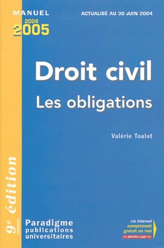 Droit civil: Obligations Responsabilité civile