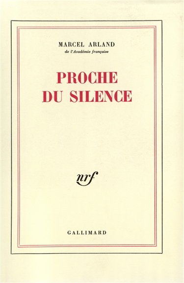 Couverture de Proche du silence