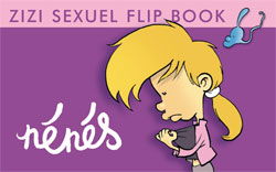 Zizi sexuel Flip book. Nénés