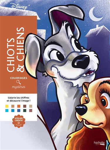 Couverture de Chiots & chiens : coloriages mystères