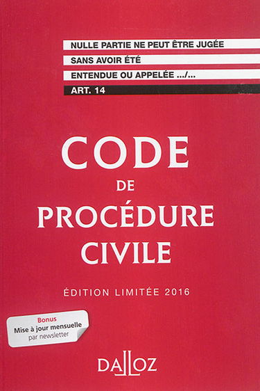 Code de procédure civile 2016