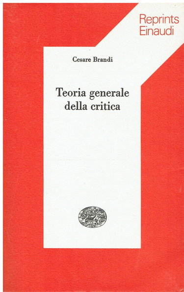 Couverture de Teoria generale della critica