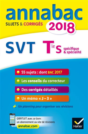 SVT, terminale S spécifique & spécialité : 2018