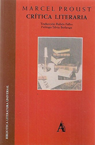Couverture de Critica literaria par Marcel Proust