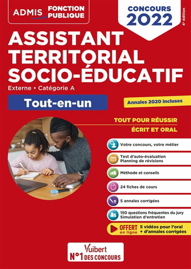Assistant territorial socio-éducatif : externe, catégorie A, tout-en-un : concours 2022