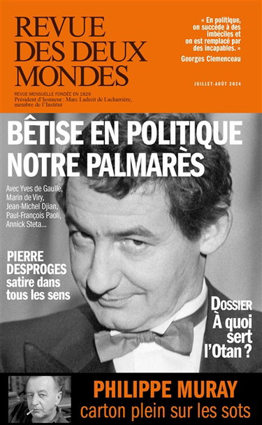 Couverture de Revue des deux mondes. Bêtise en politique, notre palmarès par Collectif